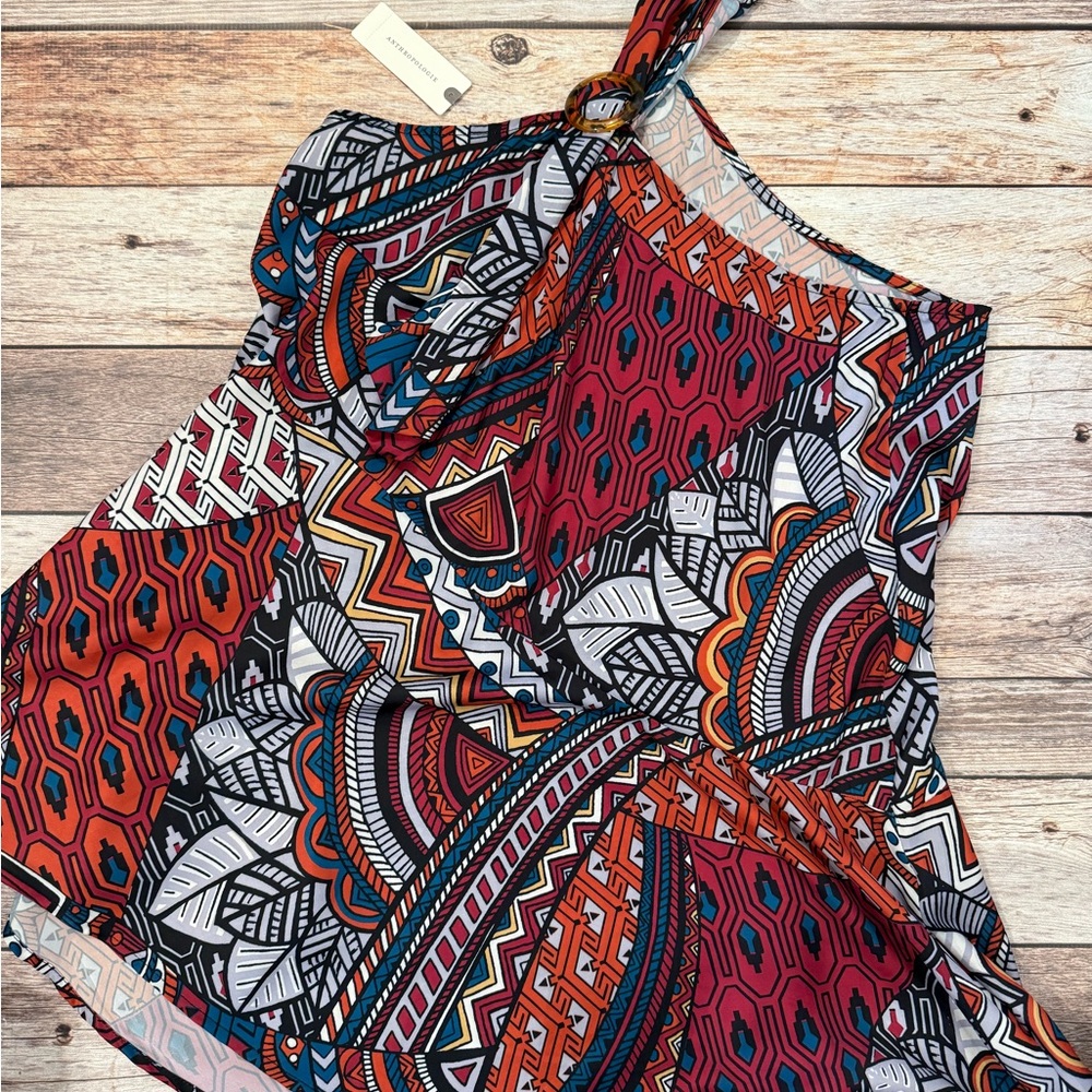 NWT Anthropologie Asymmetrical One Shoulder Summer Dress